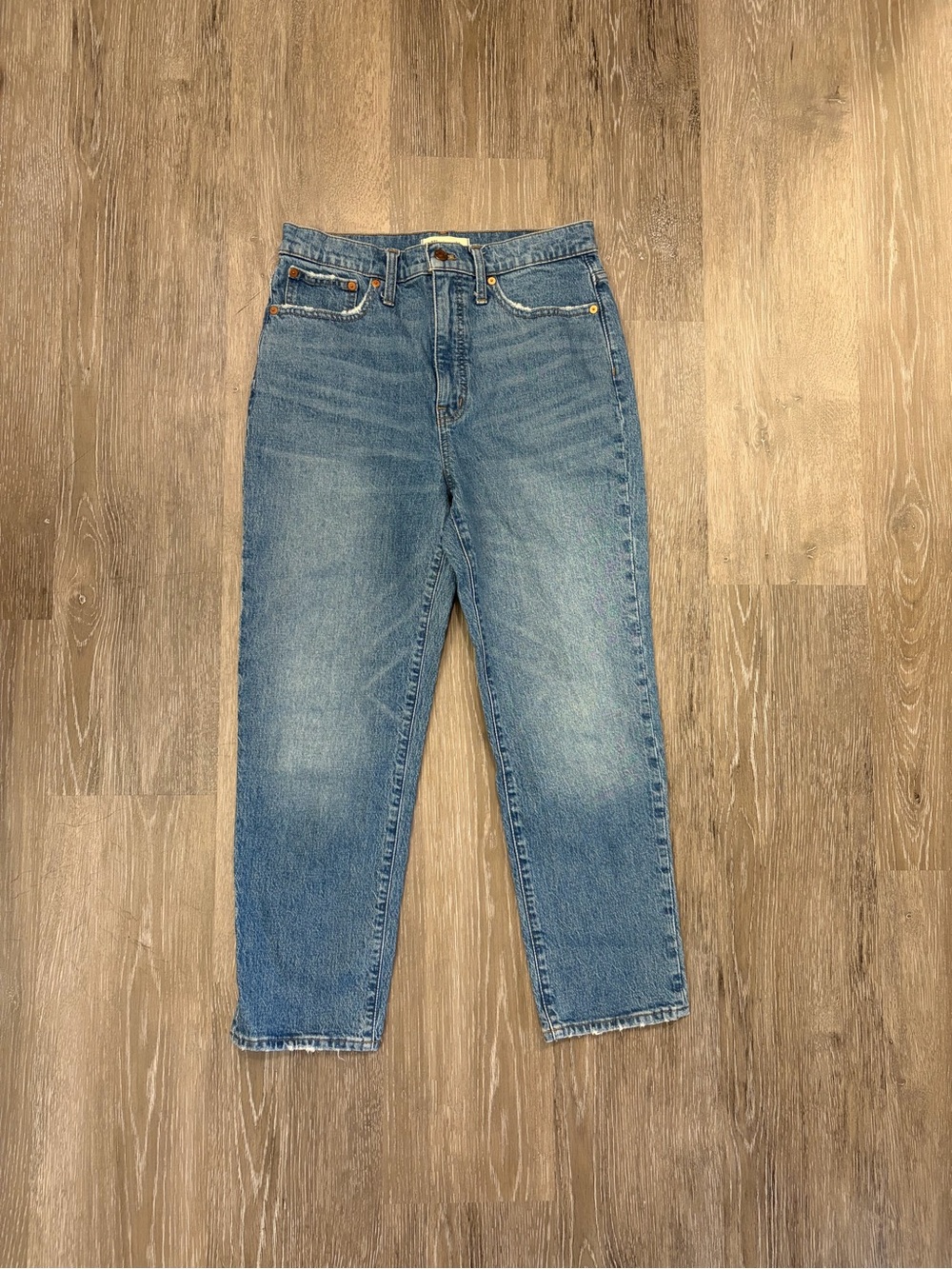 Madewell Relaxed Straight Blue Denim Jeans